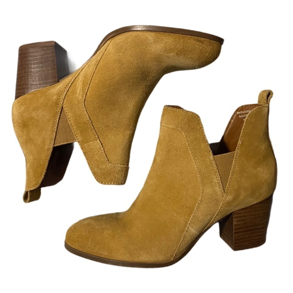 Mia Castro tan suede leather boots booties 6